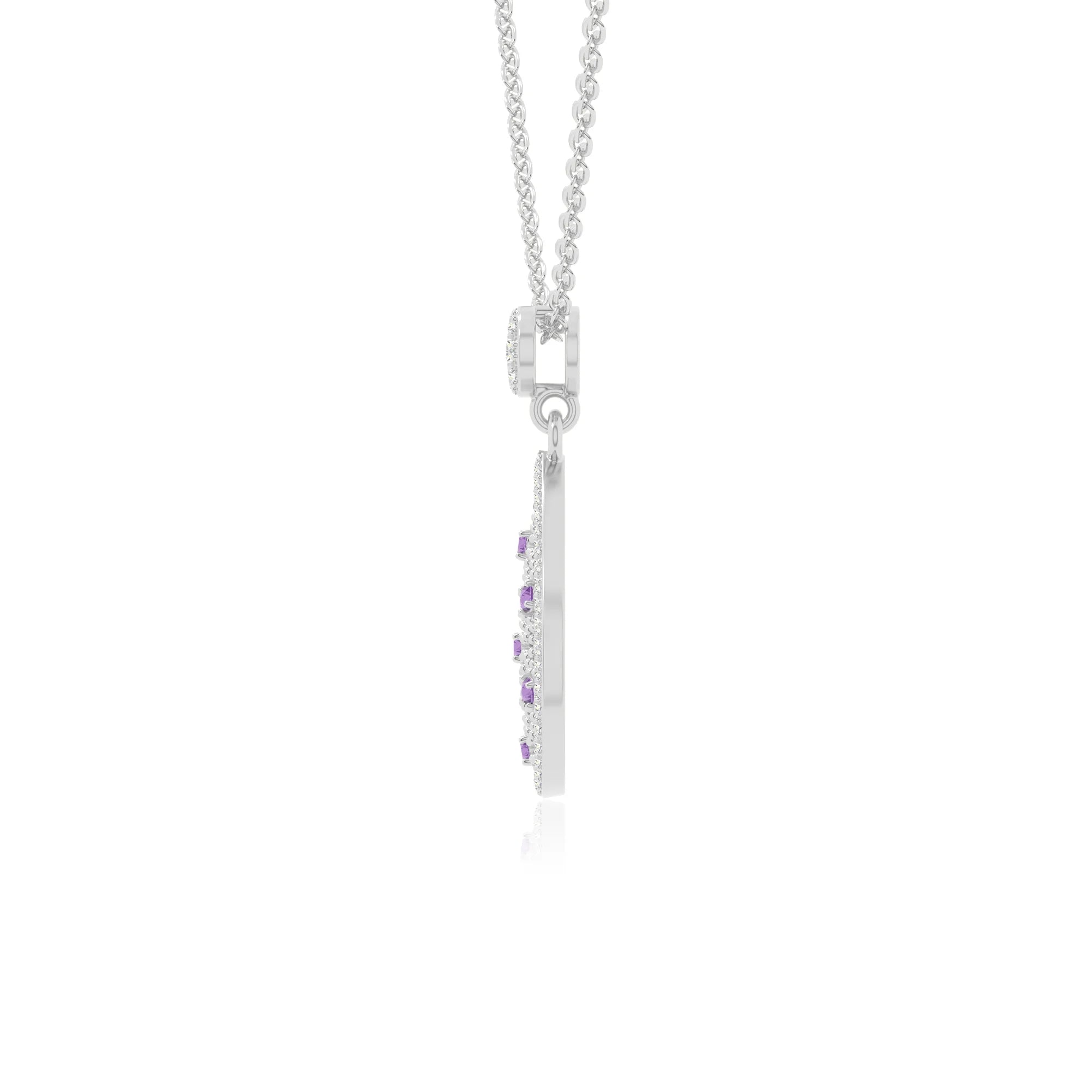 natural amethyst infinity love knot necklaces in sterling silver 