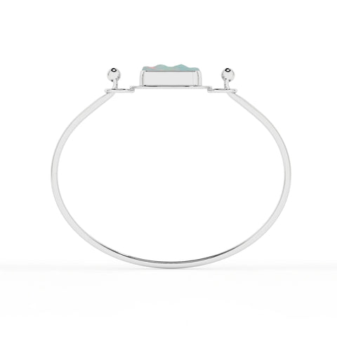 natural ethiopian-opal rough shape twister bracelet