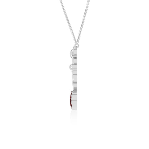 natural garnet mother child heart necklaces in sterling silver 
