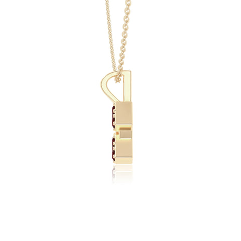 natural garnet aquarius zodiac sign necklaces in yellow gold vermeil 