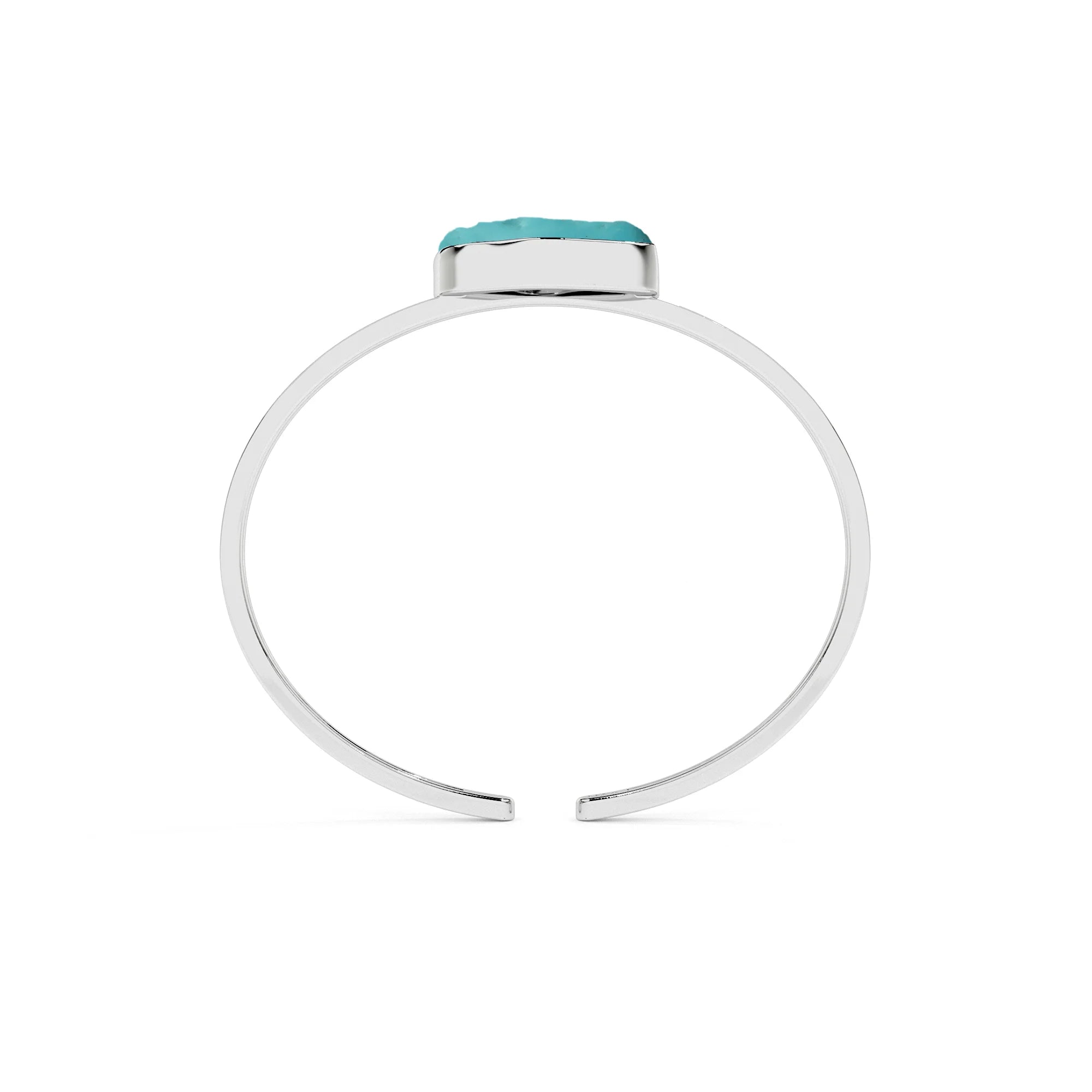 natural turquoise rough shape twister bracelet