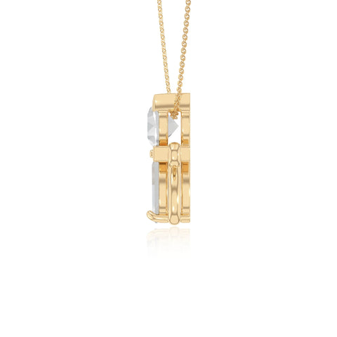 rainbow moonstone cat necklaces in yellow gold vermeil 