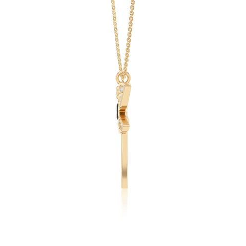 natural black-onyx dragonfly necklaces in yellow gold vermeil 