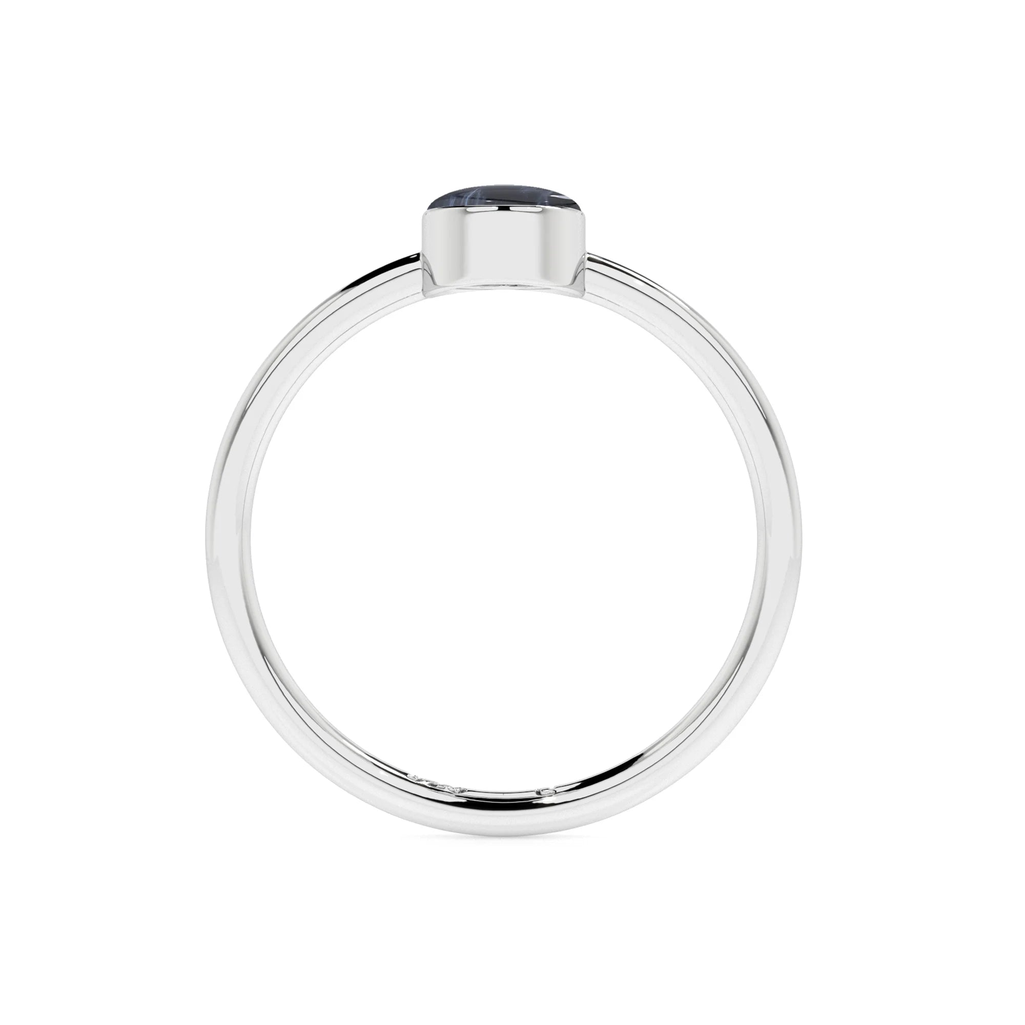 pietersite oval cab stackable bezel-set ring