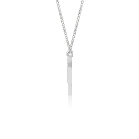 moissanite heartbeat necklaces in sterling silver 