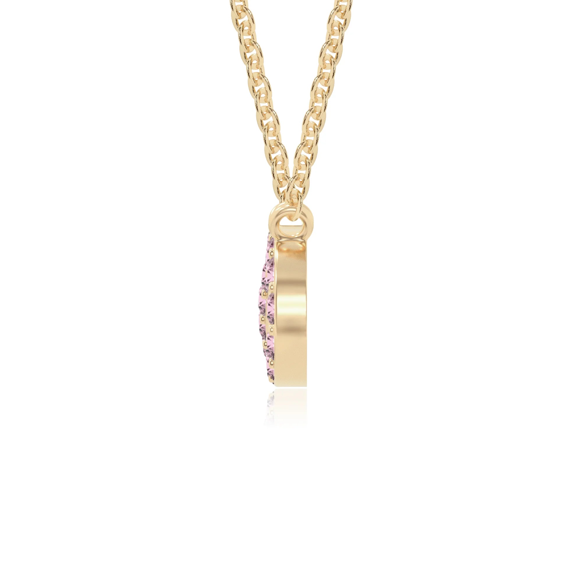 natural pink tourmaline infinity necklaces in yellow gold vermeil 
