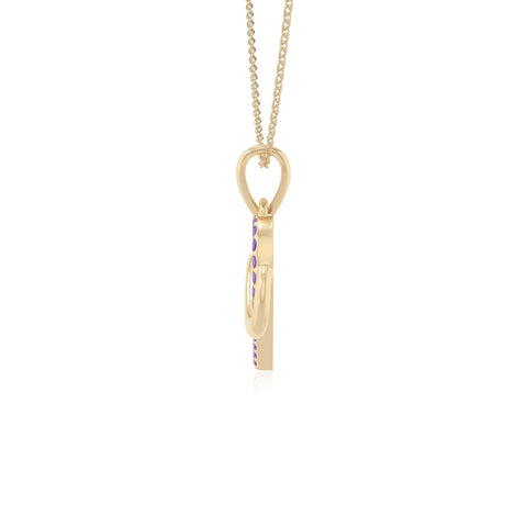 natural amethyst infinity heart necklaces in yellow gold vermeil 