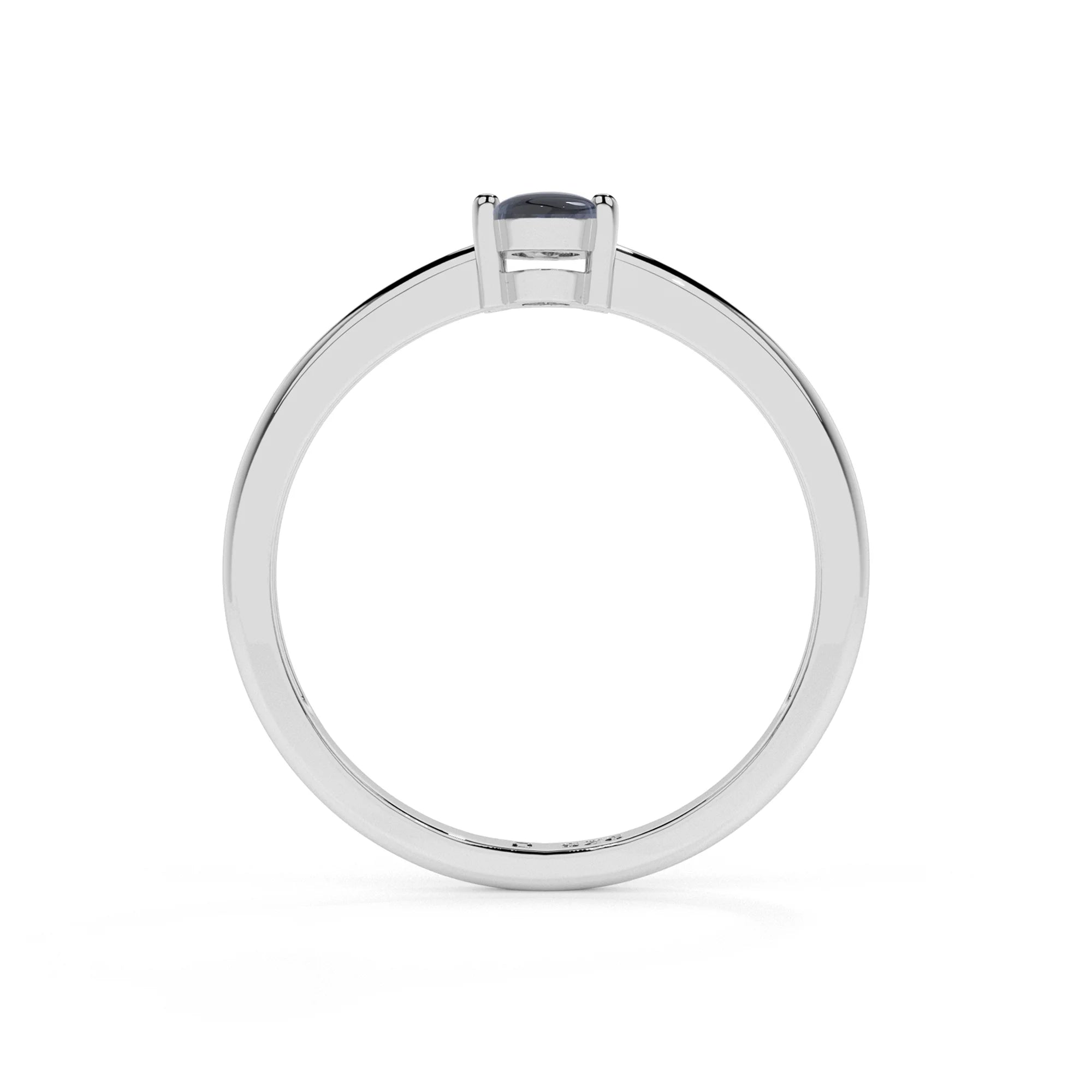 pietersite oval cab stackable prong-set ring