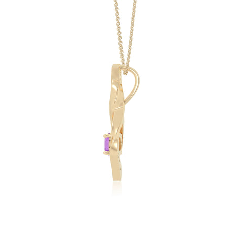 natural amethyst infinity necklaces in yellow gold vermeil 