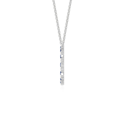natural blue-sapphire sun necklaces in sterling silver 