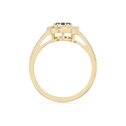 natural blue sapphire infinity promise rings in yellow gold vermeil