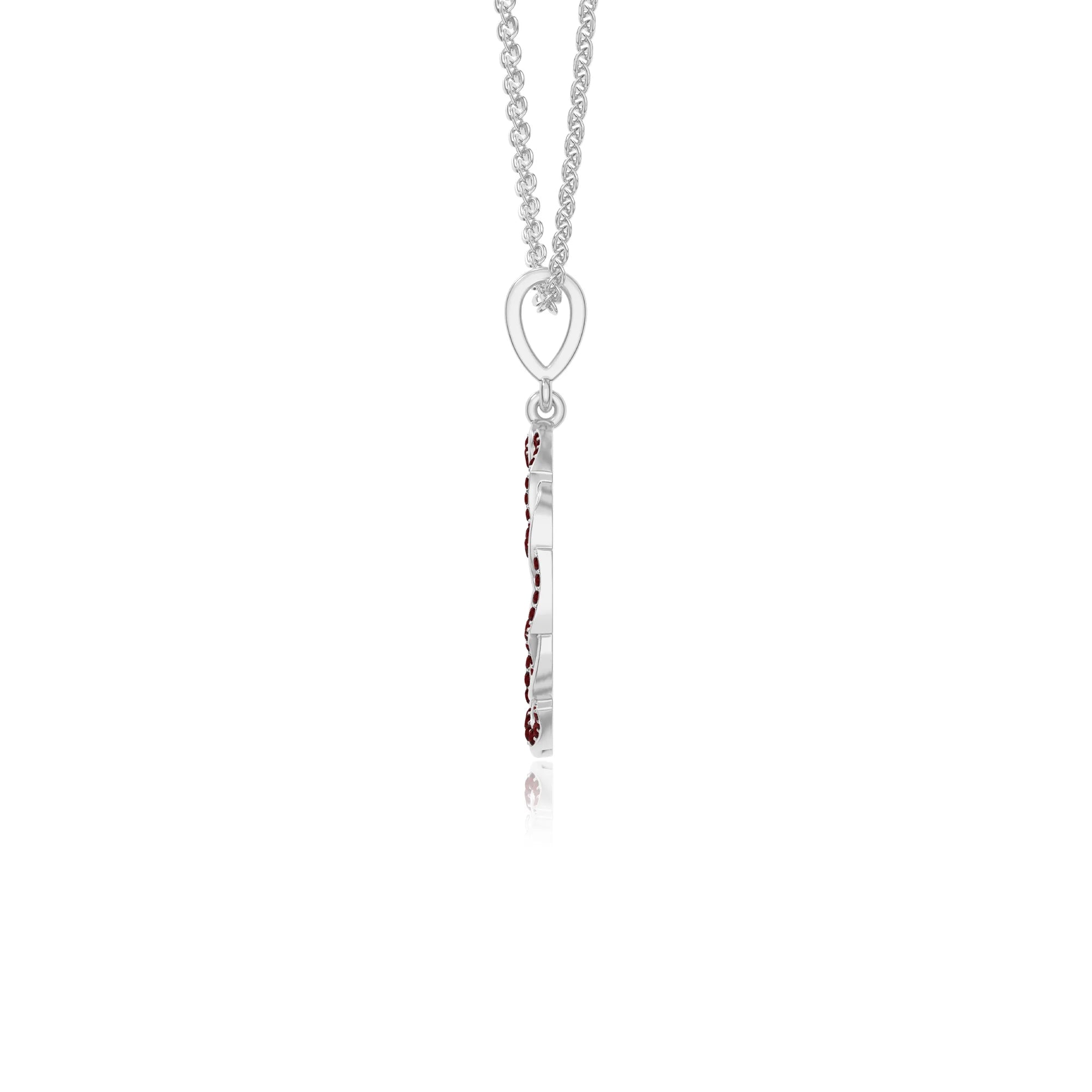 natural garnet infinity love knot necklaces in sterling silver 