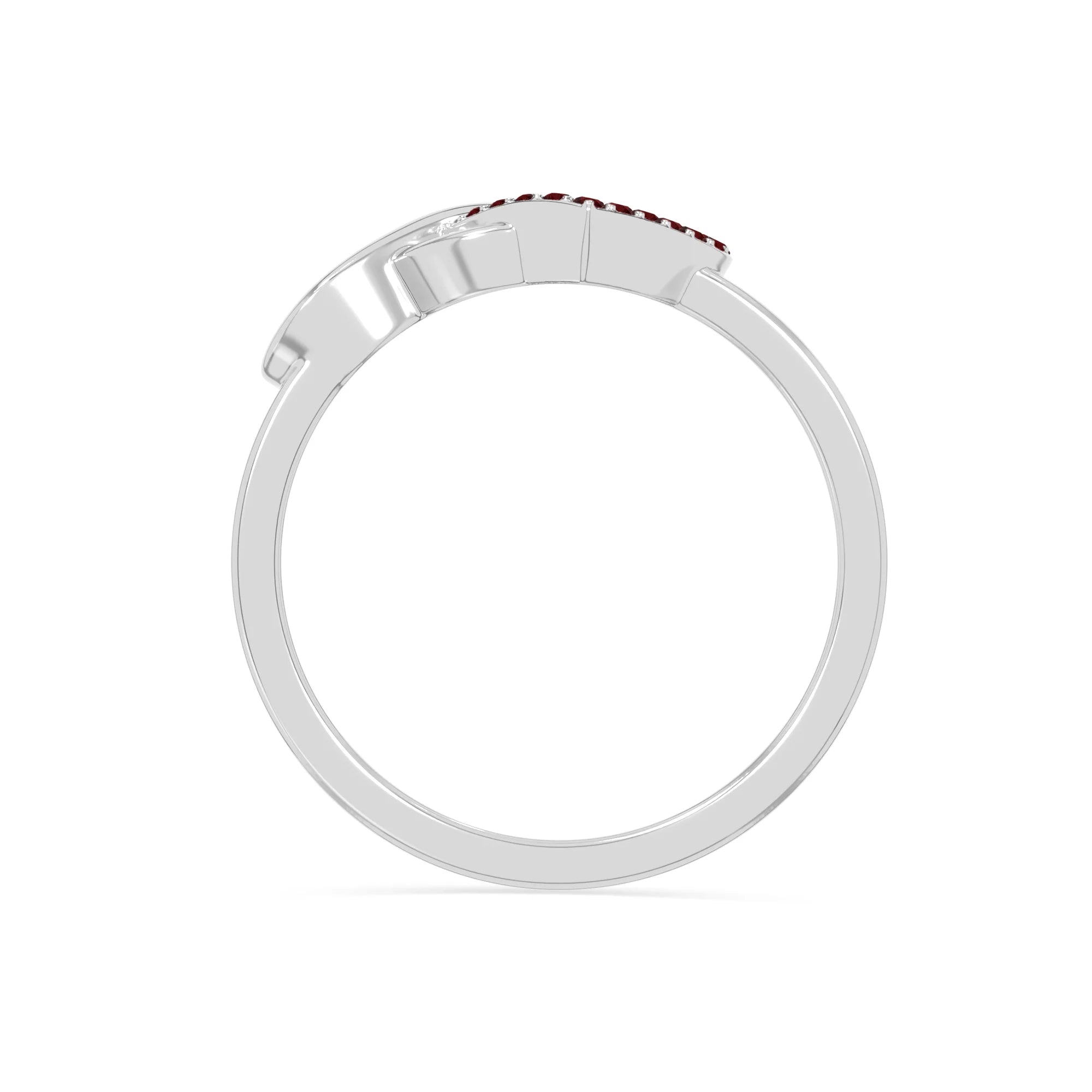 natural garnet infinity heart promise rings in sterling silver 