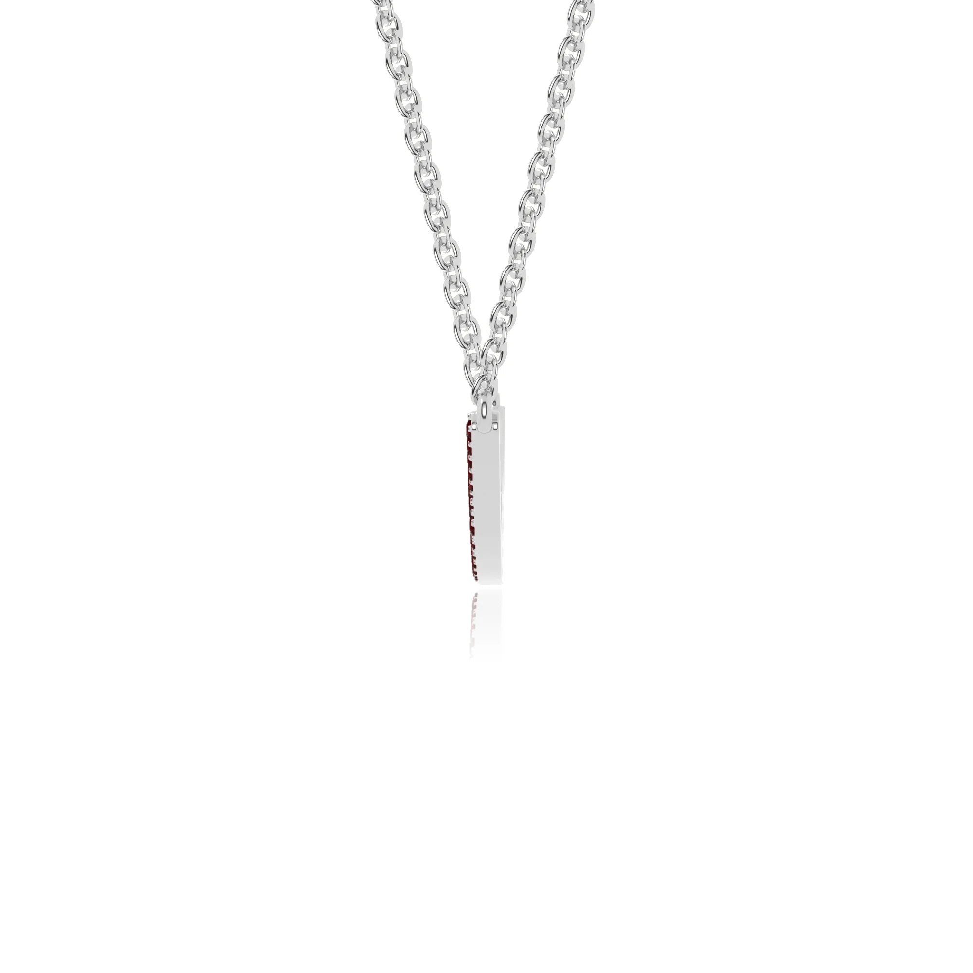 natural garnet bypass curved bar necklaces in sterling silver 