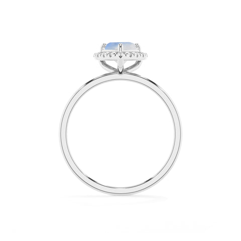 natural rainbow-moonstone heart halo solitaire engagement ring