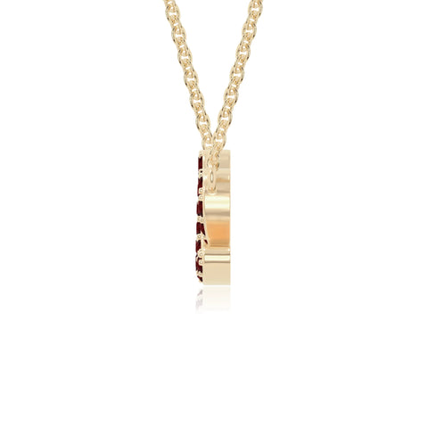 natural garnet infinity love knot necklaces in yellow gold vermeil 