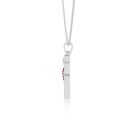 natural garnet infinity heart necklaces in sterling silver 