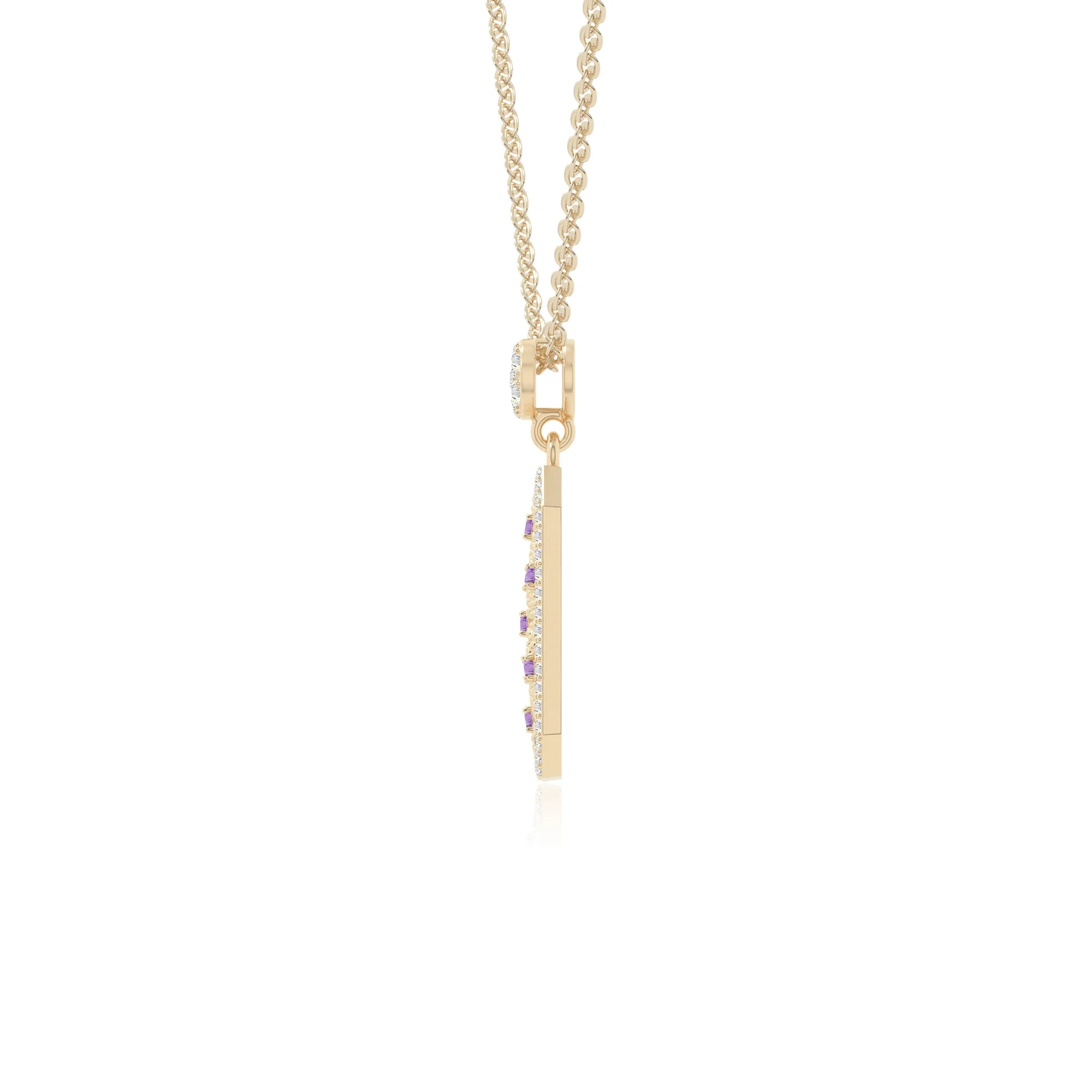 natural amethyst infinity love knot necklaces in yellow gold vermeil 