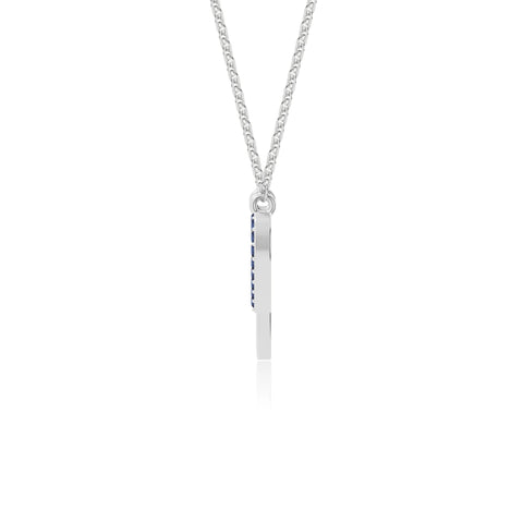 natural blue-sapphire heartbeat necklaces in sterling silver 