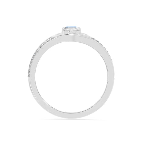 natural rainbow moonstone heart promise rings in sterling silver 
