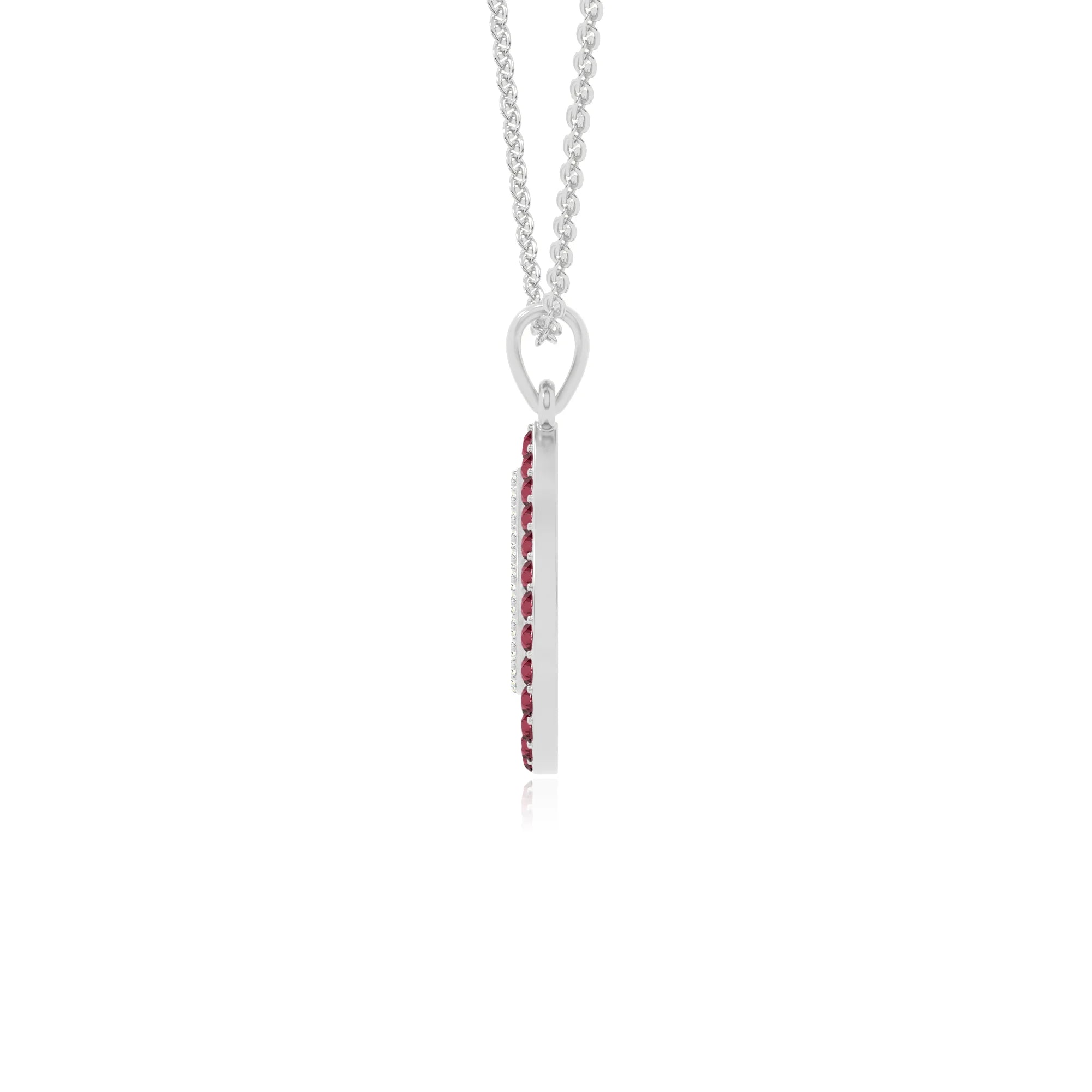 natural ruby infinity love knot necklaces in sterling silver 