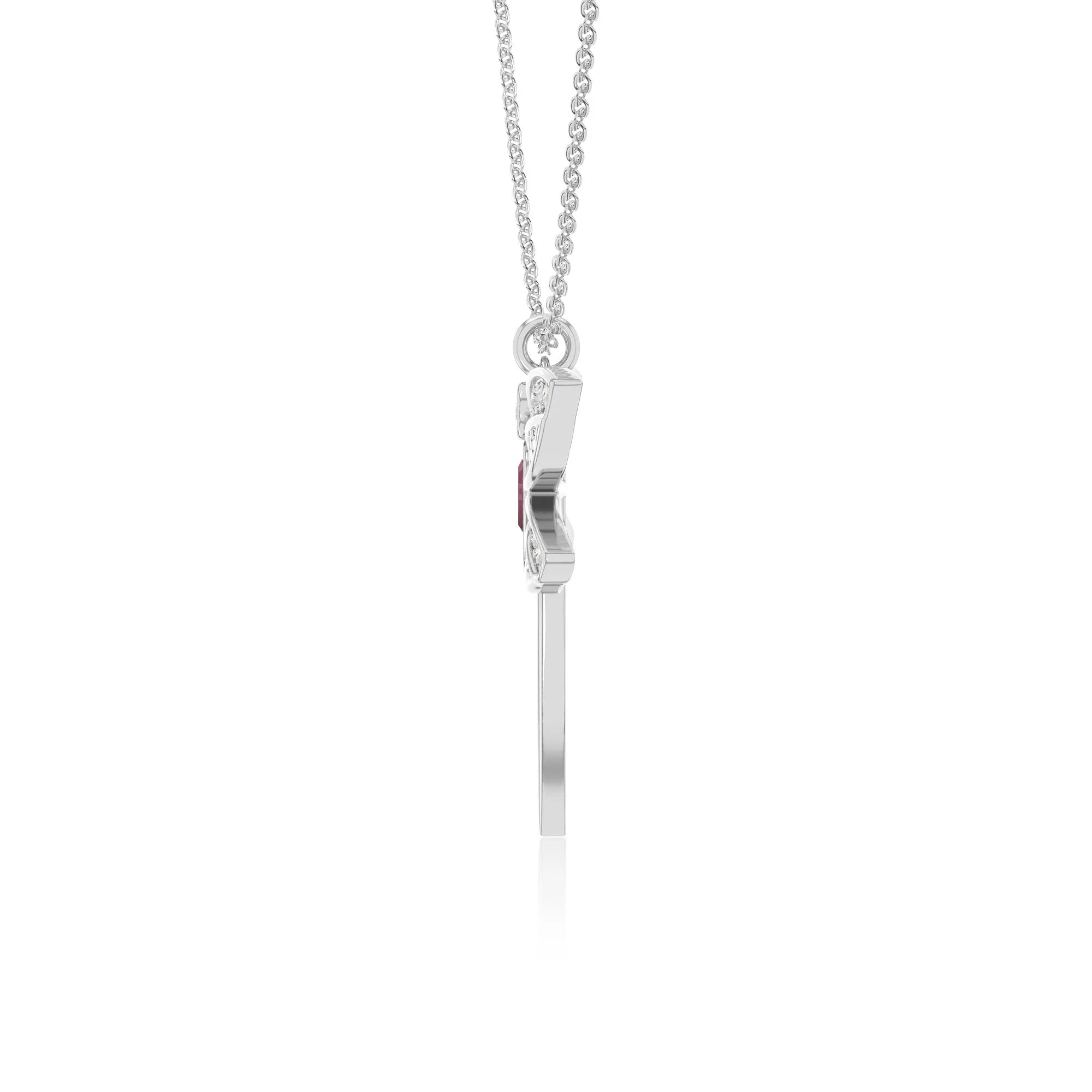 natural ruby dragonfly necklaces in sterling silver 