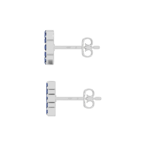 natural blue-sapphire love stud earrings in sterling silver 