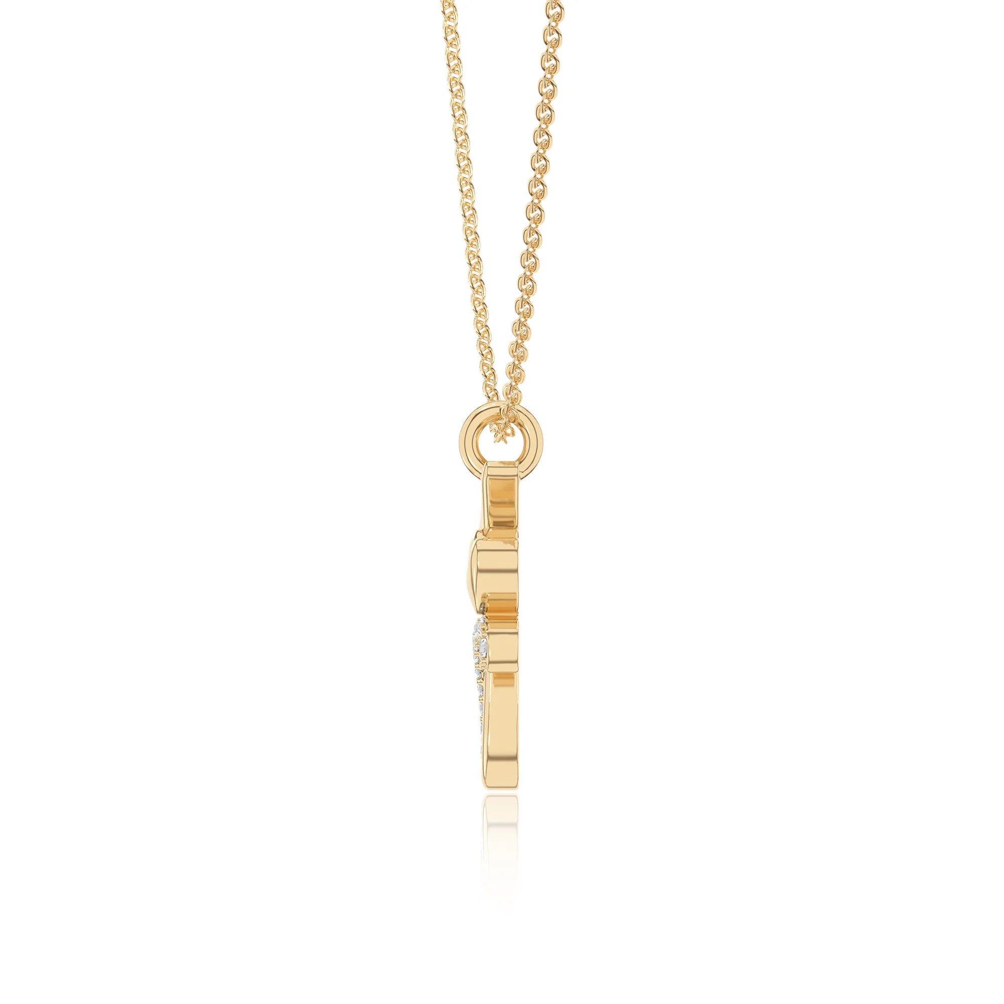 moissanite Initials necklaces in yellow gold vermeil 