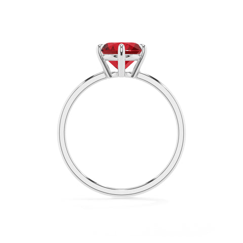 lab-grown ruby round solitaire engagement ring