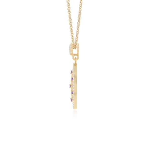 natural amethyst infinity love knot necklaces in yellow gold vermeil 