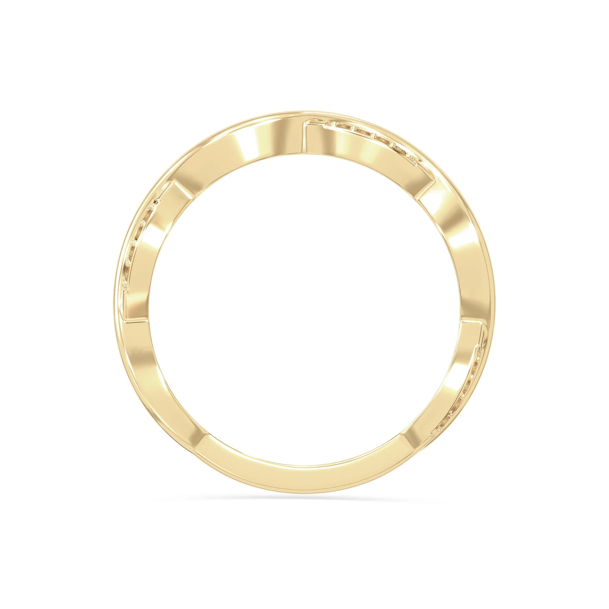 natural citrine twisted wedding band rings in yellow gold vermeil