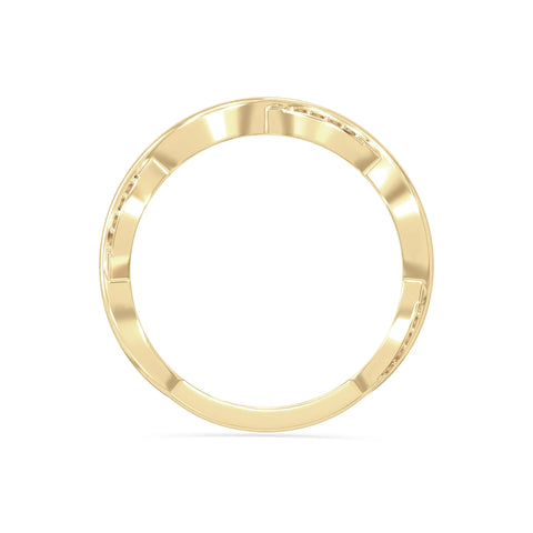 natural citrine twisted wedding band rings in yellow gold vermeil