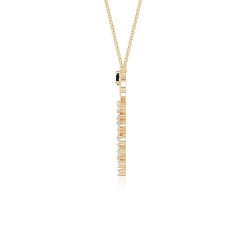 natural black onyx rose flower necklaces in yellow gold vermeil 