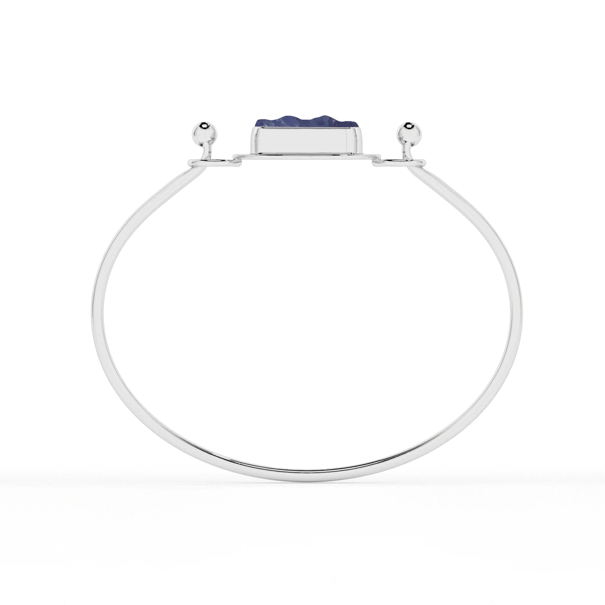 natural tanzanite rough shape twister bracelet