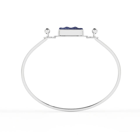 natural tanzanite rough shape twister bracelet