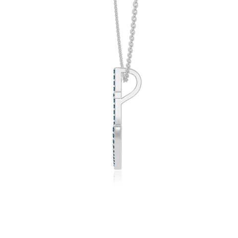 natural london-blue-topaz anchor necklaces in sterling silver 