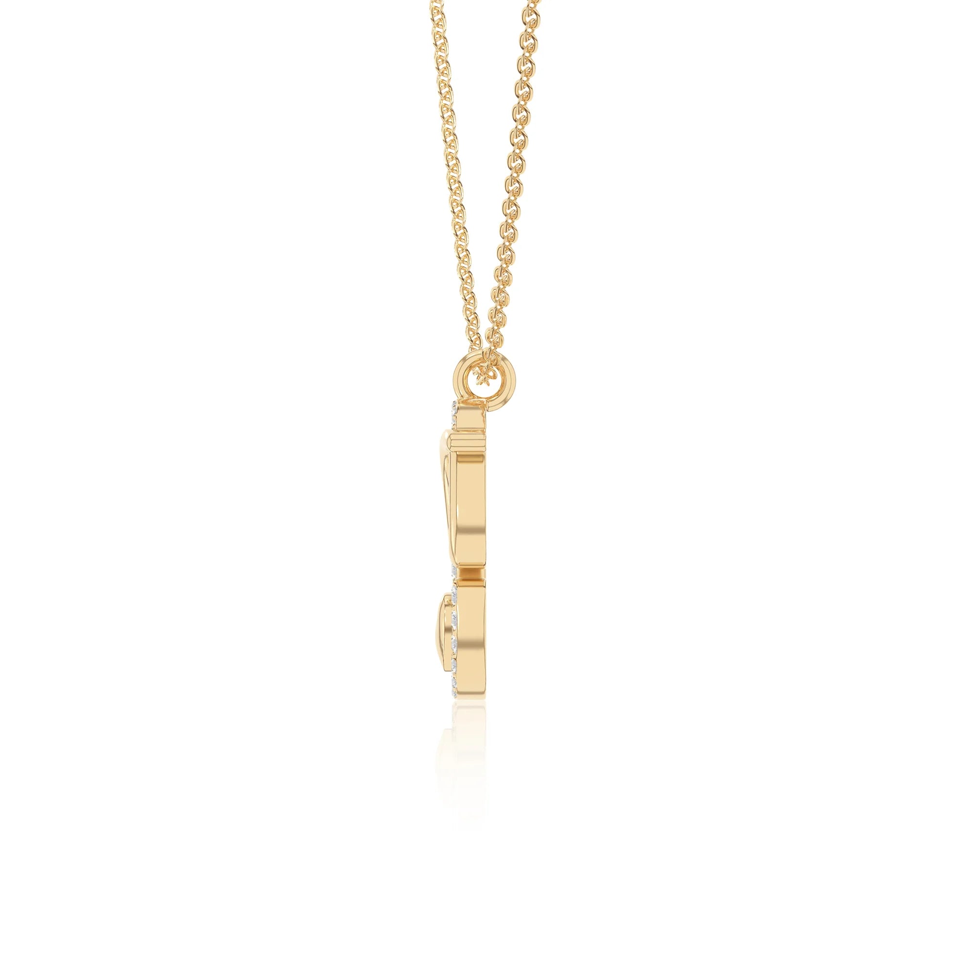 moissanite Initials necklaces in yellow gold vermeil 