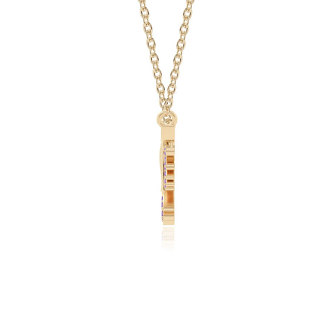 natural amethyst phoenix eagle necklaces in yellow gold vermeil 