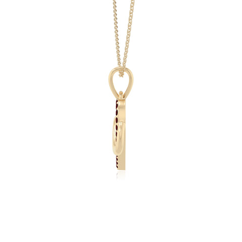 natural garnet infinity heart necklaces in yellow gold vermeil 