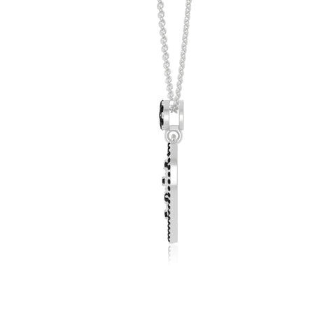 natural black-onyx infinity love knot necklaces in sterling silver 