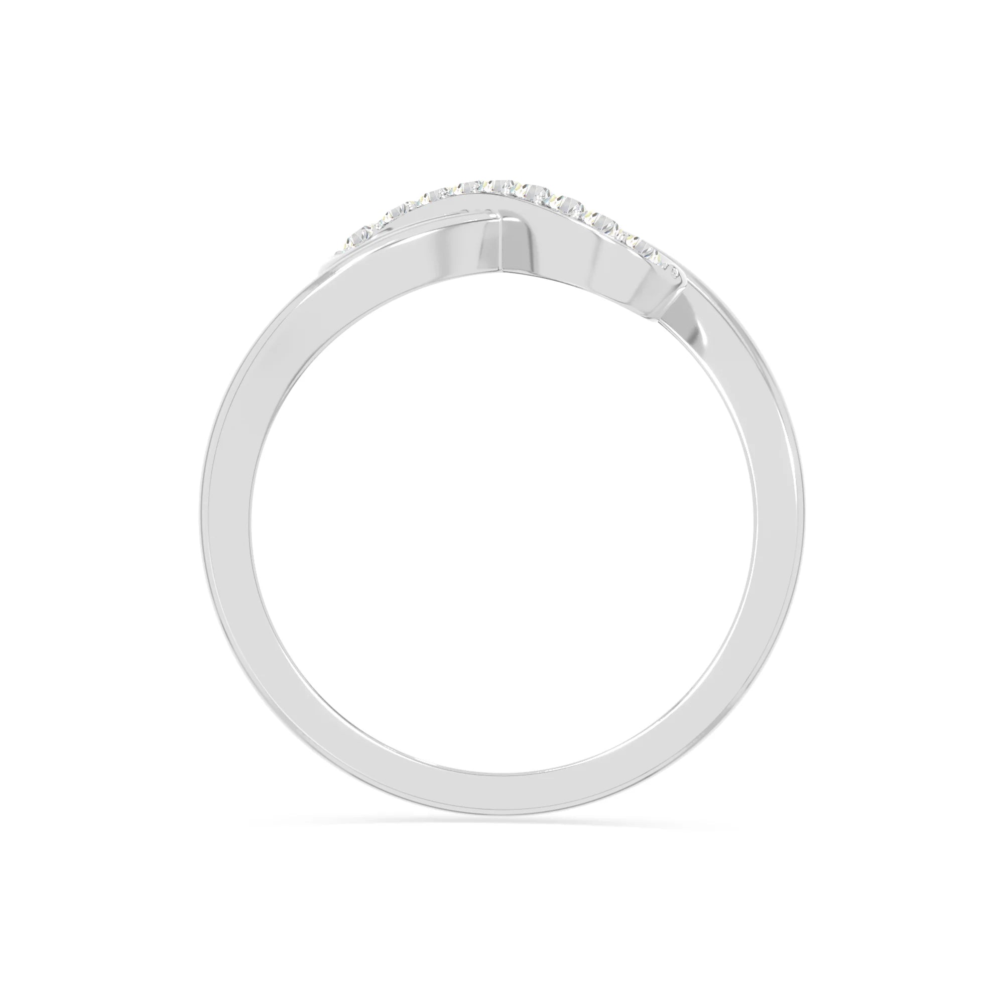 natural moissanite infinity promise rings in sterling silver 