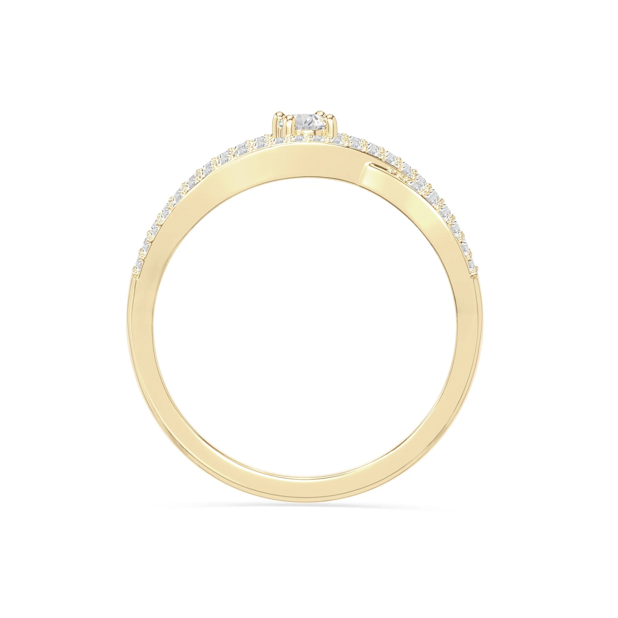 natural moissanite promise rings in yellow gold vermeil