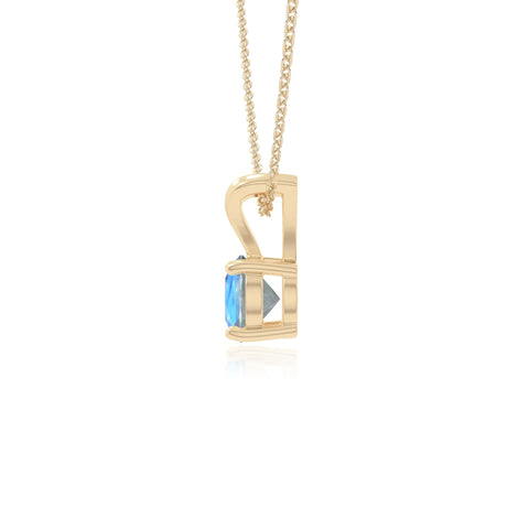 natural labradorite v-bale solitaire necklaces in yellow gold vermeil 
