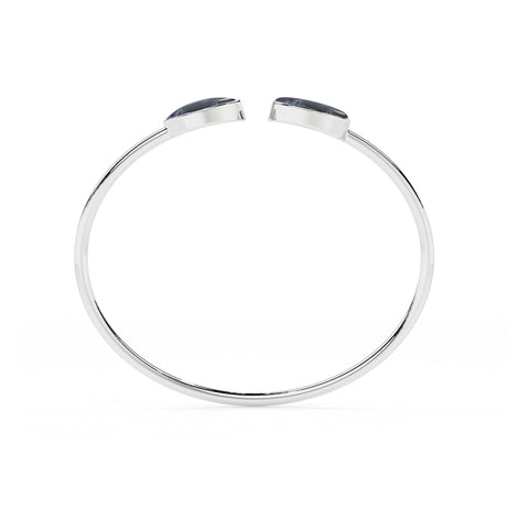 natural pietersite oval-marquise shape twister bracelet