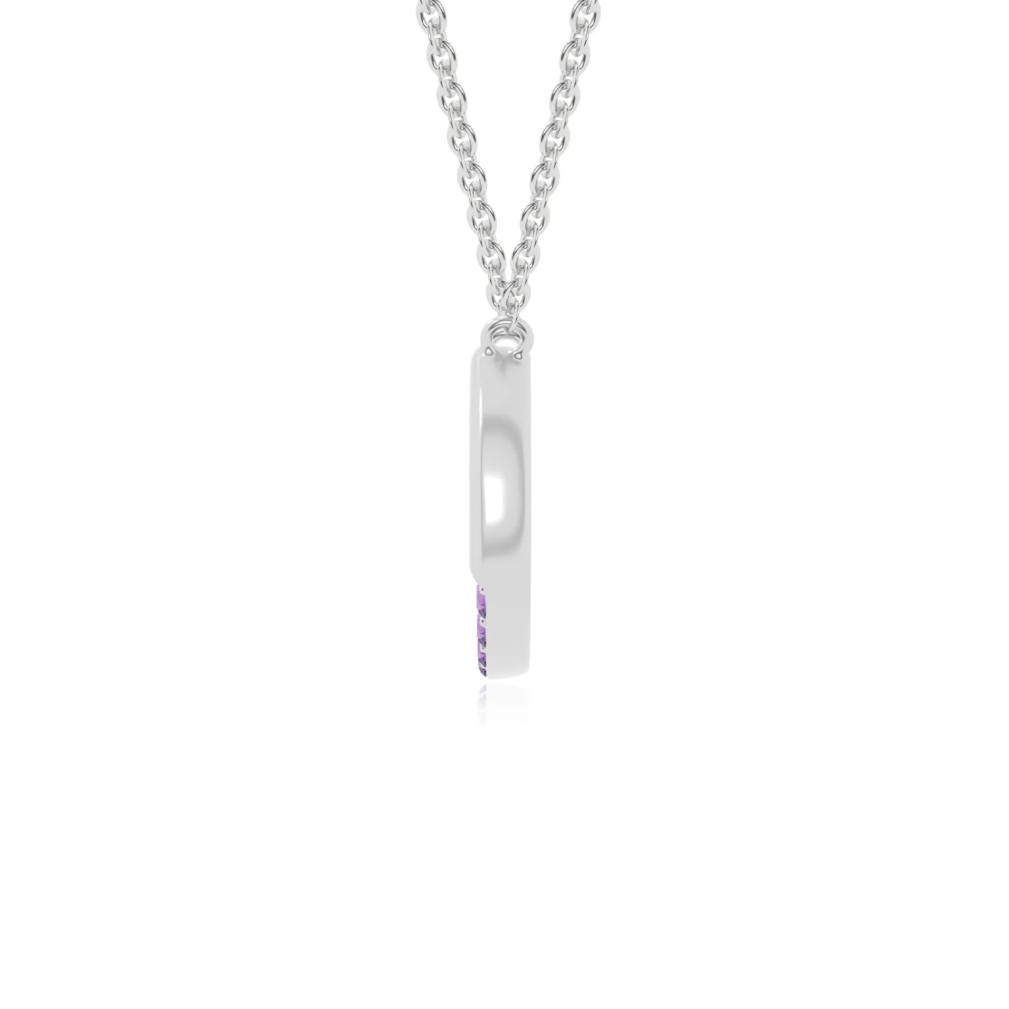 natural amethyst horse shoe necklaces in sterling silver 