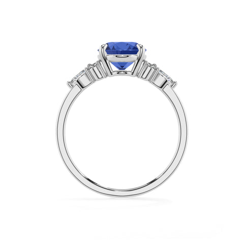 lab-grown blue-sapphire oval solitaire engagement ring