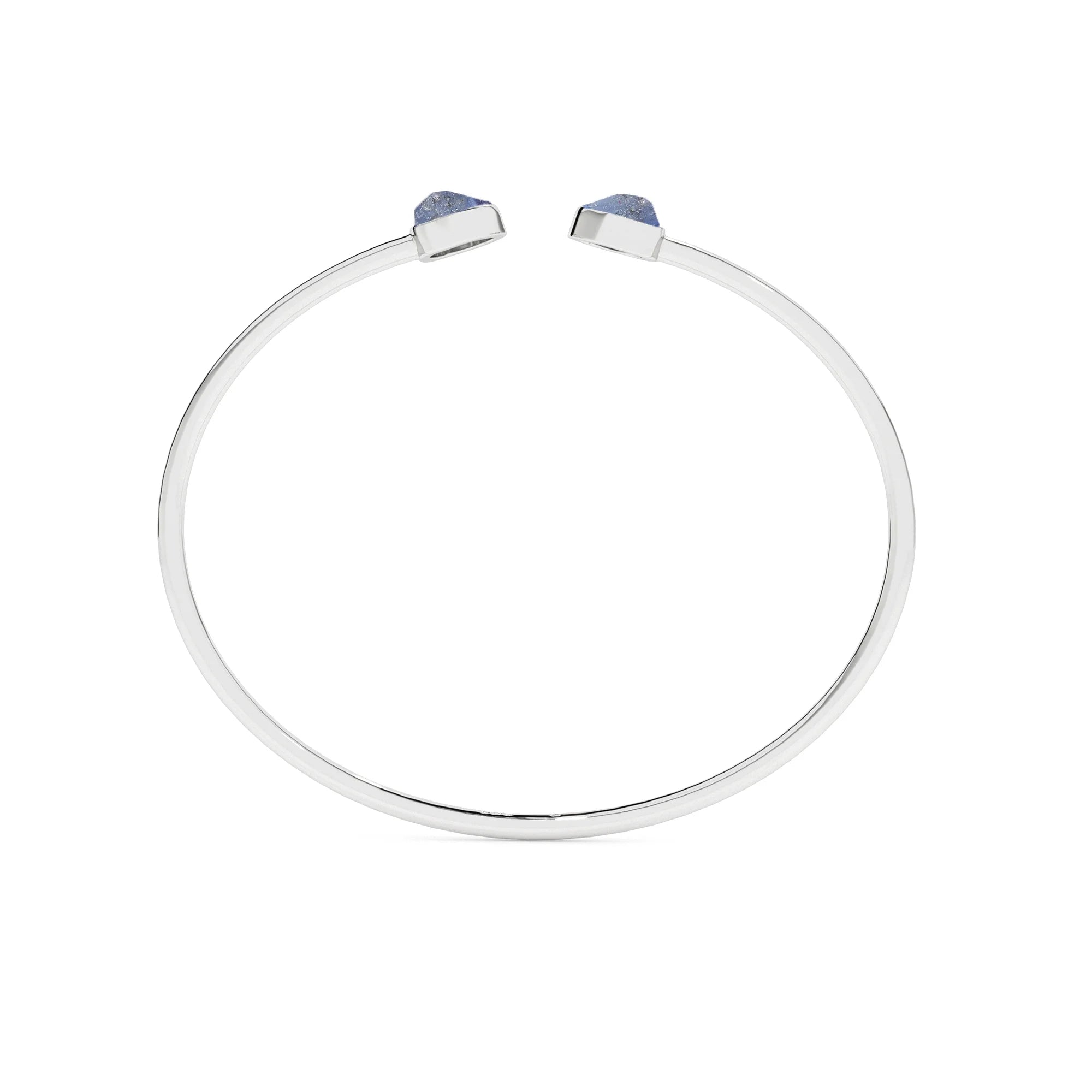 natural kyanite rough shape twister bracelet