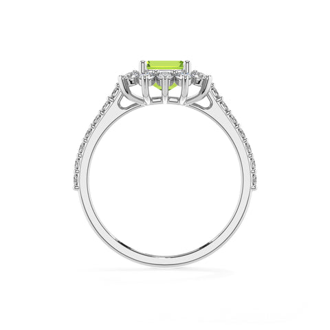 natural peridot peridot half eterity halo solitaire engagement ring