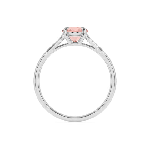 natural morganite oval solitaire engagement ring