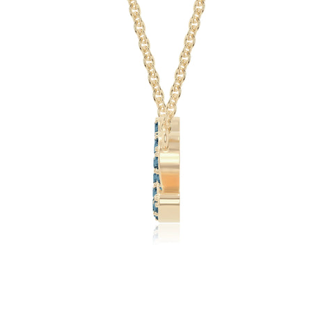 natural london-blue-topaz infinity love knot necklaces in yellow gold vermeil 